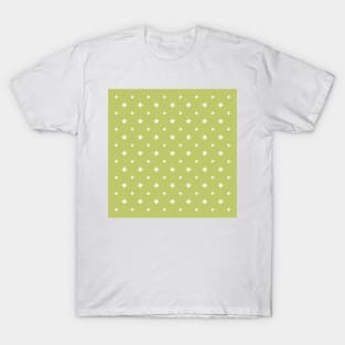 White Flower Pattern (Light Yellow) T-Shirt